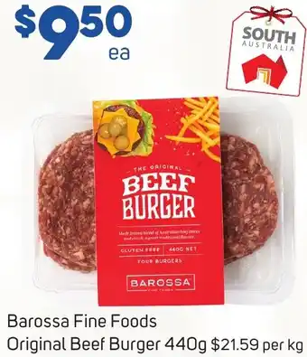 Foodland Barossa Fine Foods Original Beef Burger 440g offer