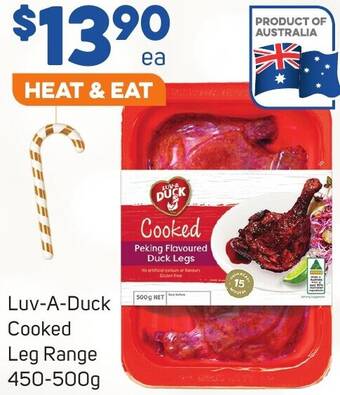 Foodland Luv-A-Duck Cooked Leg Range 450-500g offer