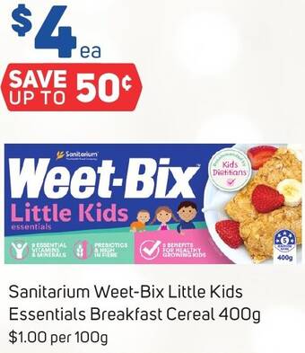 Foodland Sanitarium Weet-Bix Little Kids Essentials Breakfast Cereal 400g offer