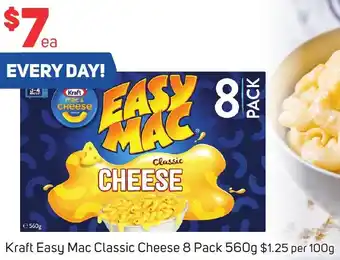 Foodland Kraft Easy Mac Classic Cheese 8 Pack 560g offer