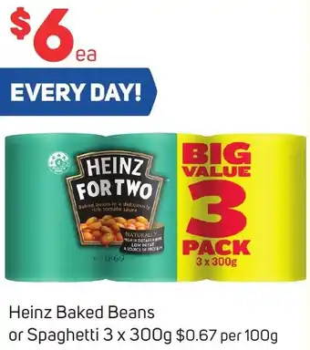 Foodland Heinz Baked Beans or Spaghetti 3 x 300g offer