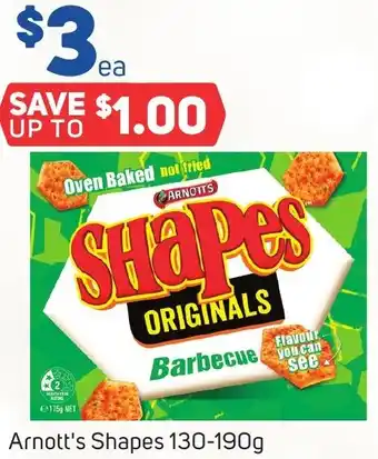 Foodland Arnott's Shapes 130-190g offer