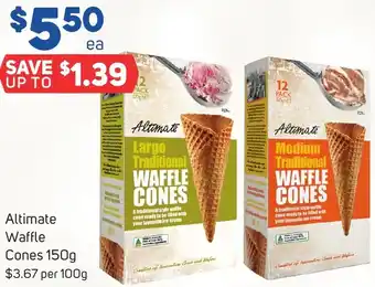 Altimate Waffle Cones 150g