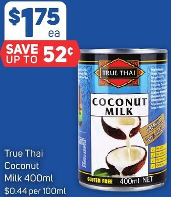 Foodland True Thai Coconut Milk 400ml offer