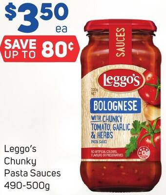 Foodland Leggo's Chunky Pasta Sauces 490-500g offer
