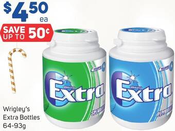 Foodland Wrigley's Extra Bottles 64-93g offer