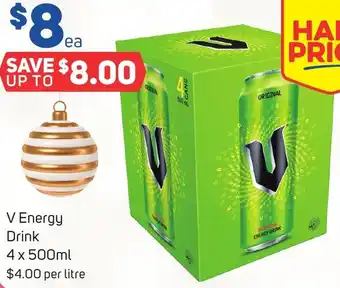 Foodland V Energy Drink 4 x 500ml offer