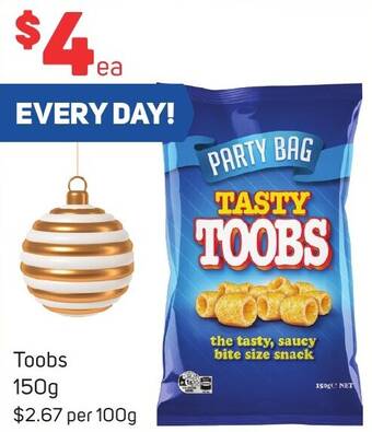 Foodland Toobs 150g offer