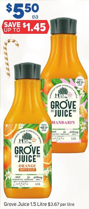 Foodland Grove Juice 1.5 Litre offer