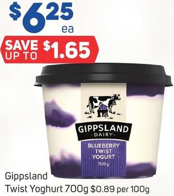 Foodland Gippsland Twist Yoghurt 700g offer