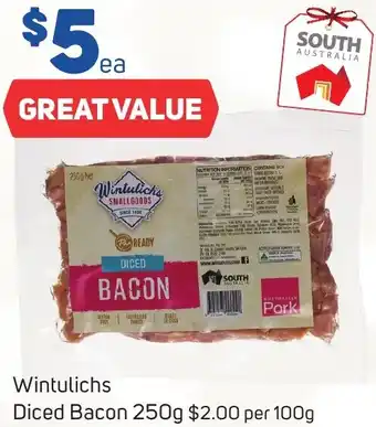Foodland Wintulichs Diced Bacon 250g offer