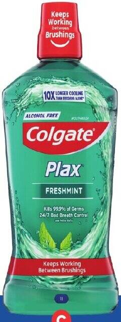 Foodland Colgate Plax Mouth Wash 1 Litre offer
