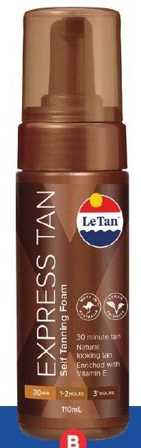 Foodland Le Tan Express Self Tanning Foam 110ml offer