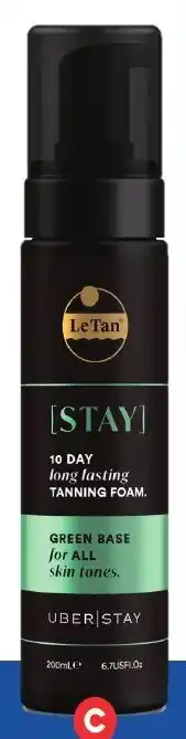 Le Tan Uber Stay Green Base Tanning Foam 200ml