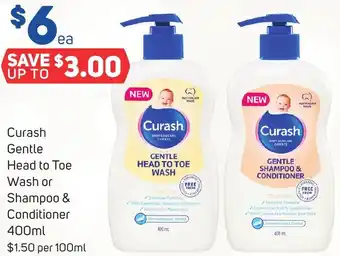 Curash Gentle Head to Toe Wash or Shampoo & Conditioner 400ml