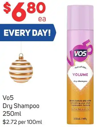 Foodland Vo5 Dry Shampoo 250ml offer