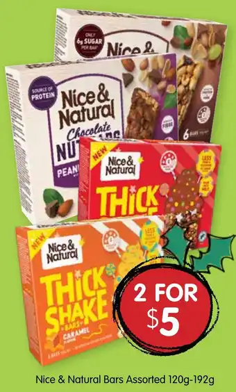 Spudshed Nice & Natural Bars Assorted 120g-192g offer