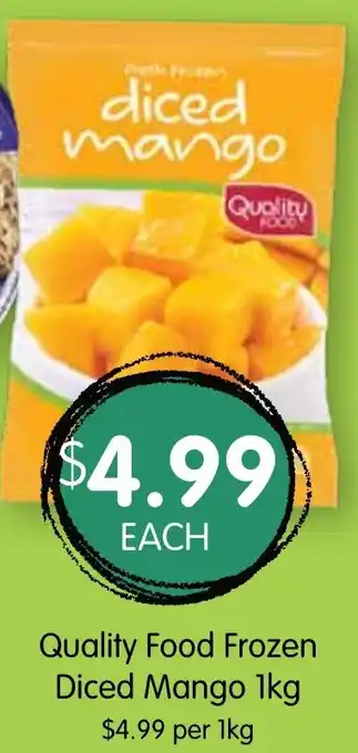 Spudshed Quality Food Frozen Diced Mango 1kg offer