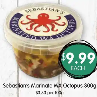 Sebastian's Marinate WA Octopus 300g