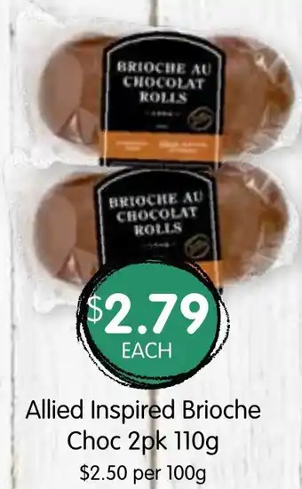 Allied Inspired Brioche Choc 2pk 110g