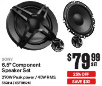SuperCheap Auto 6.5" Component Speaker Set offer