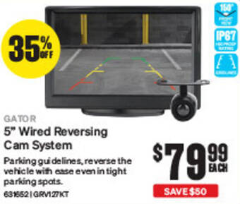 SuperCheap Auto 5" Wired Reversing Cam System offer