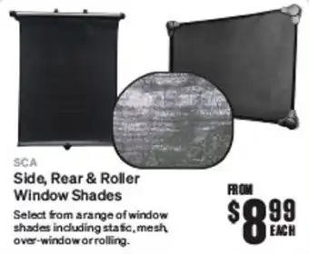 Side, Rear & Roller Window Shades