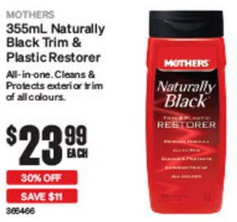 SuperCheap Auto 355mL Naturally Black Trim & Plastic Restorer offer
