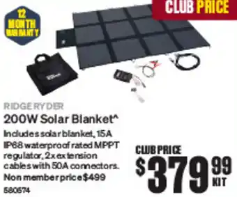 SuperCheap Auto 200W Solar Blanket offer