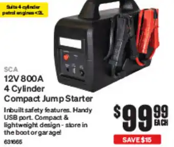 SuperCheap Auto 12V 800A 4 Cylinder Compact Jump Starter offer