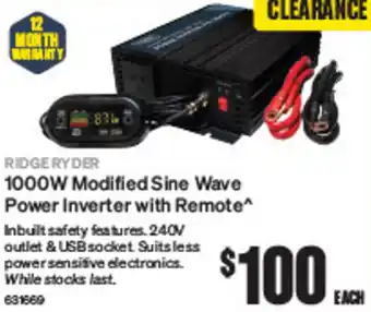 SuperCheap Auto 1000W Modified Sine Wave Power Inverter with Remote offer