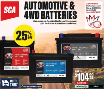 SuperCheap Auto AUTOMOTIVE & 4WD BATTERIES offer