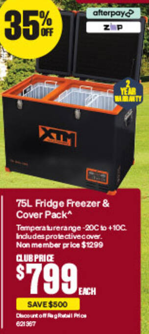 SuperCheap Auto 75L Fridge Freezer & Cover Pack offer