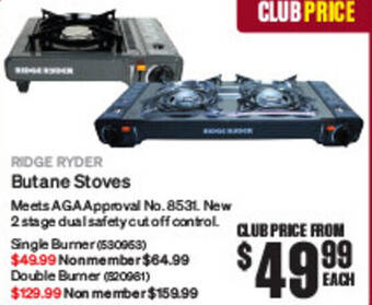 SuperCheap Auto Butane Stoves offer