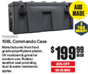 SuperCheap Auto 108L Commando Case offer
