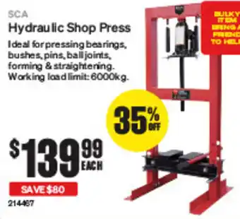 SuperCheap Auto Hydraulic Shop Press offer