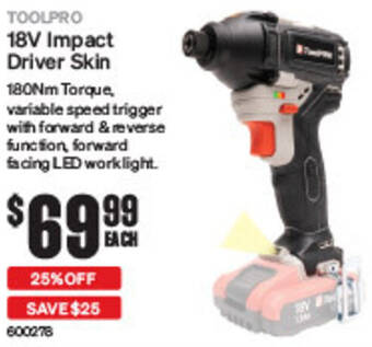 SuperCheap Auto 18V Impact Driver Skin offer