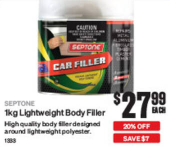 SuperCheap Auto 1kg Lightweight Body Filler offer