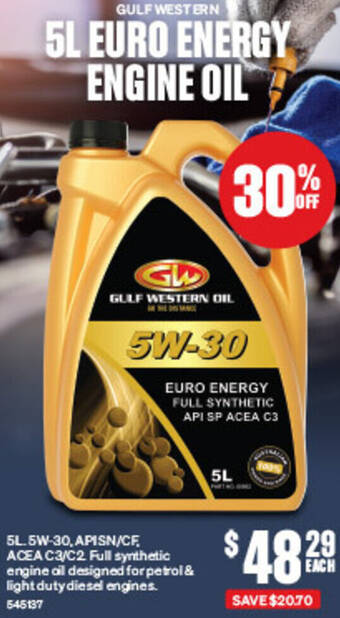 SuperCheap Auto 5L EURO ENERGY ENGINE OIL offer