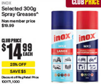 SuperCheap Auto Selected 300g Spray Greases offer