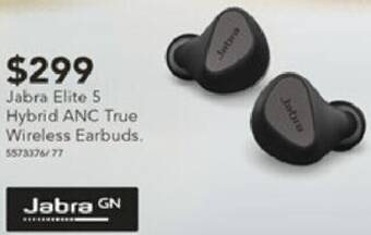 Harvey Norman Jabra Elite 5 Hybrid ANC True Wireless Earbuds offer