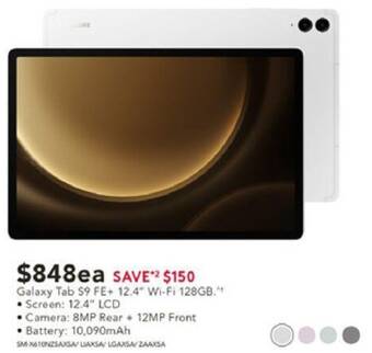 Harvey Norman Galaxy Tab $9 FE+ 12.4" Wi-Fi 128GB offer