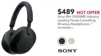 Harvey Norman Sony WH-1000XMS Industry Leading Noise-Cancelling Wireless Headphones offer