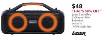 Harvey Norman Laser Sound Tec 2-Channel Mini Boombox offer