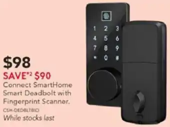 Connect SmartHome Smart Deadbolt with Fingerprint Scanner