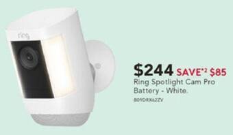 Harvey Norman Ring Spotlight Cam Pro Battery - White offer