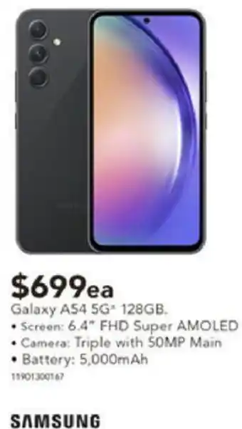 Harvey Norman Galaxy A54 5G 128GB offer