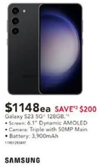 Harvey Norman Galaxy S23 5G 128GB offer