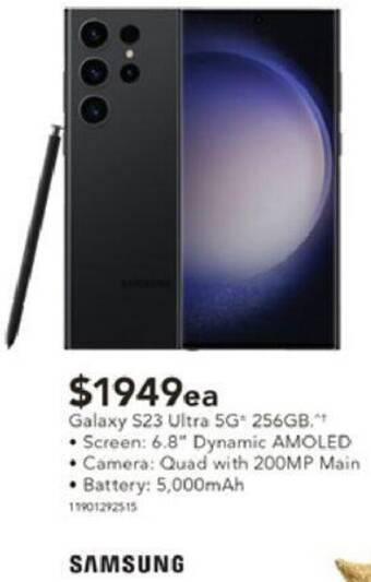 Harvey Norman Galaxy S23 Ultra 5G 256GB offer