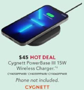 Harvey Norman Cygnett PowerBase III 15W Wireless Charger offer